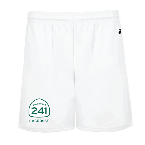 241 LACROSSE WHITE PRACTICE SHORTS