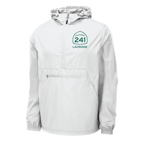 241 WHITE 1/4 ZIP SHELL JACKET